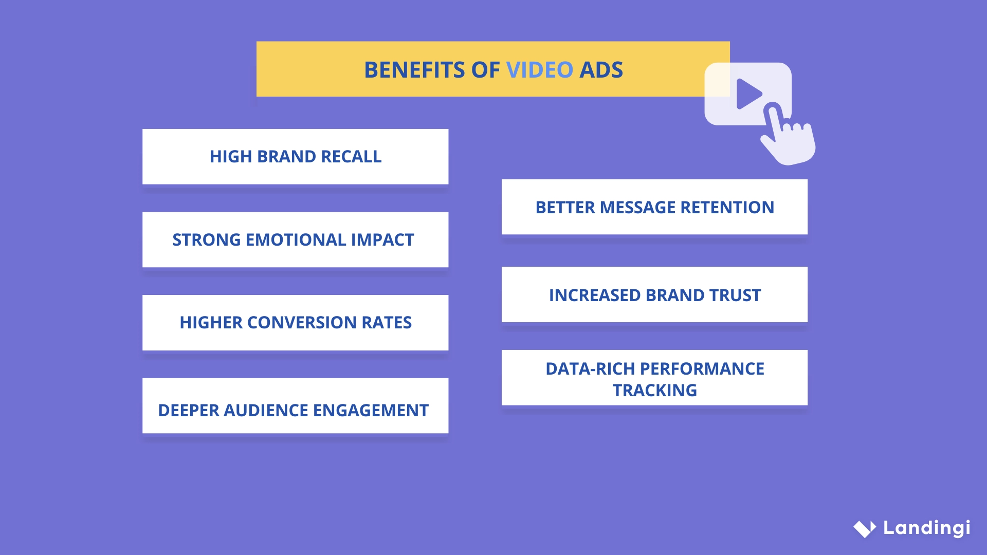 avantages des publicités vidéo - infographie