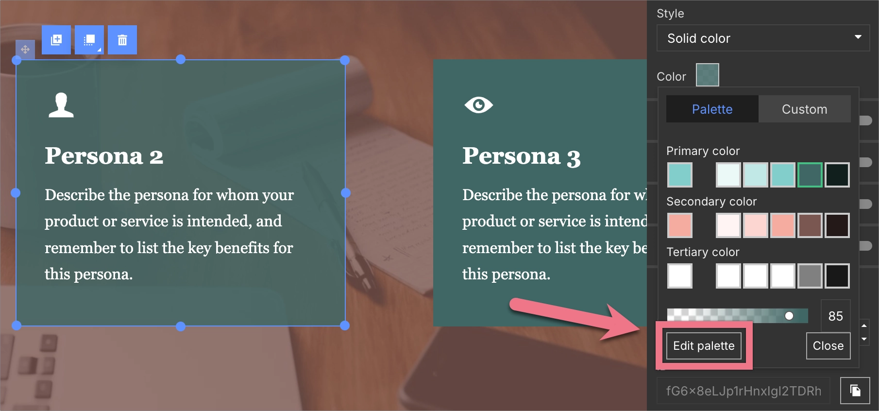 Go to color page styles