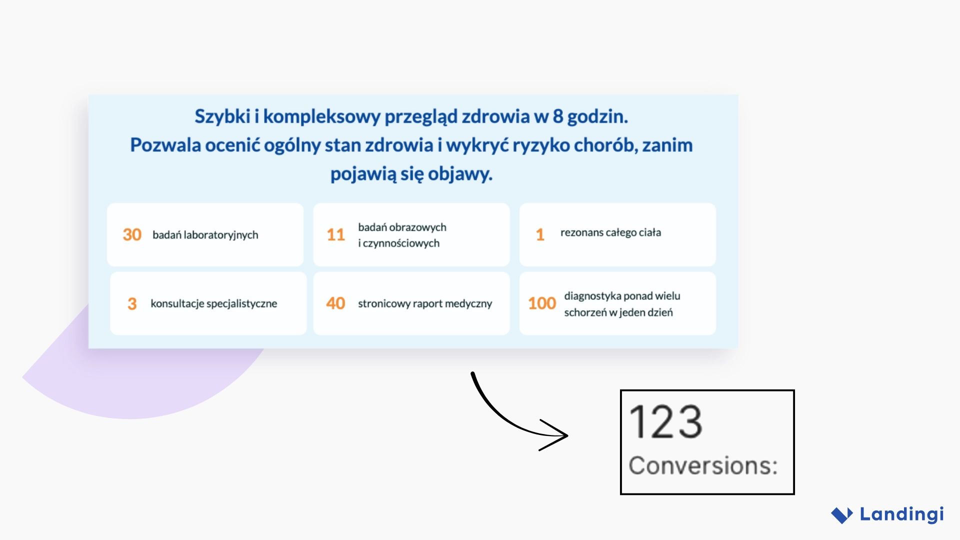 medicover landing page example
