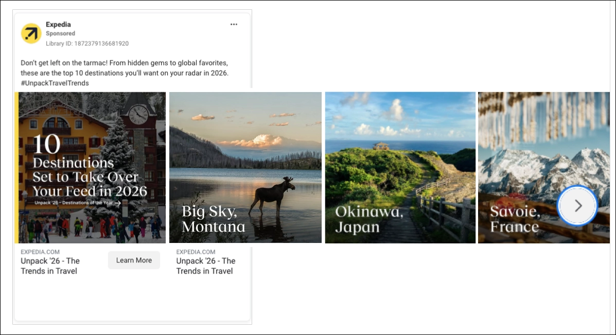 professional account of travel agency - advertising campaign