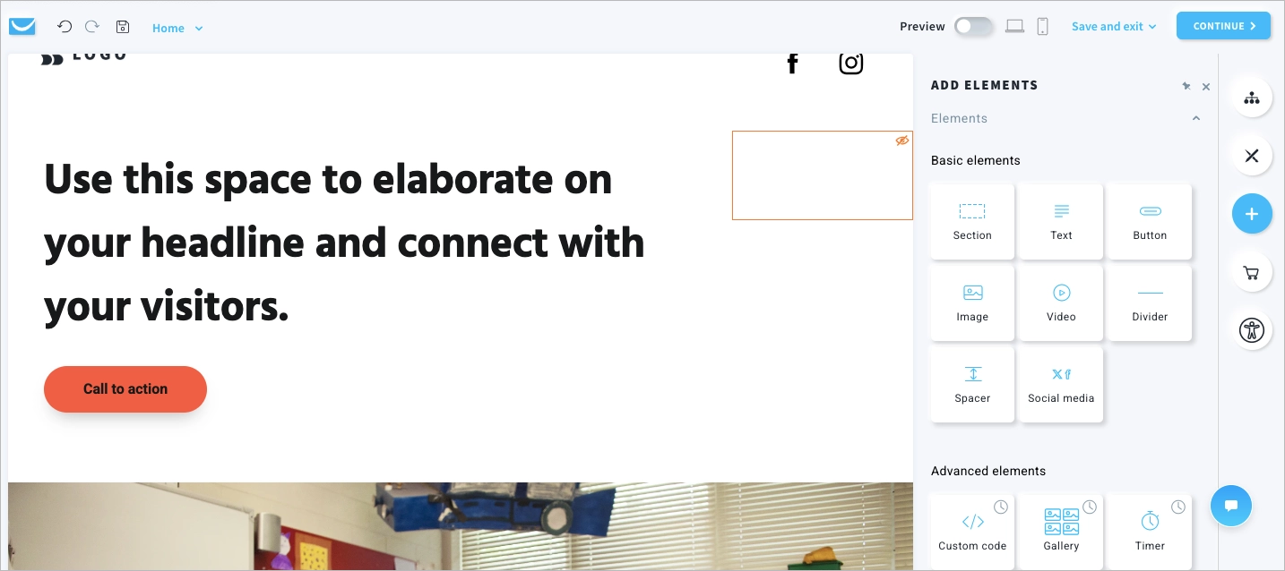 GetResponse landing page constructeur