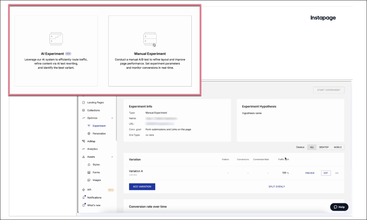 tests multivariés - Instapage