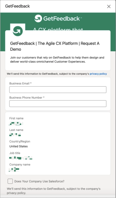 formulaire de génération de leads linkedin