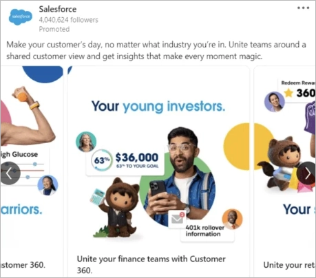 exemple d'annonce carrousel sur linkedin