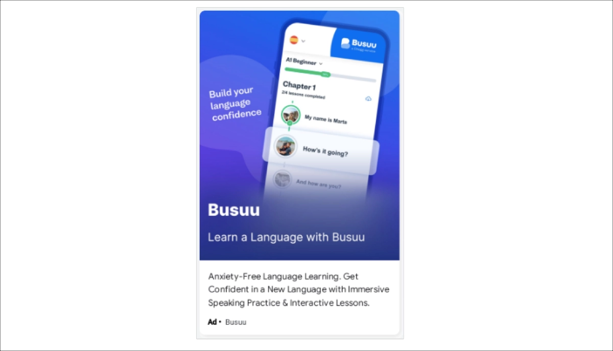 um dos melhores anúncios gráficos para promoção de aplicativos