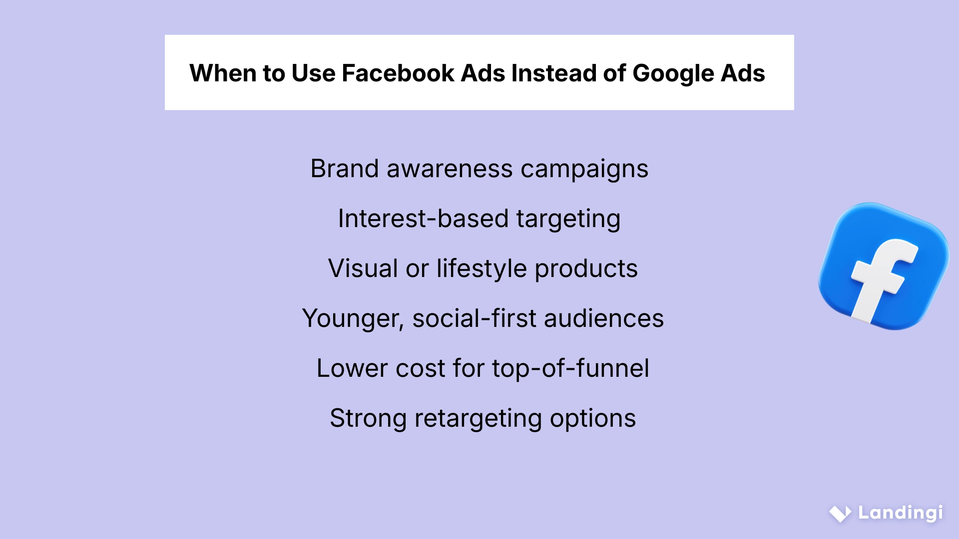 quand changer les annonces sur facabook Google Ads