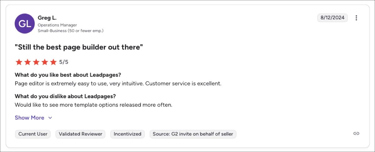 An&aacute;lise do Leadpages - editor intuitivo de arrastar e soltar