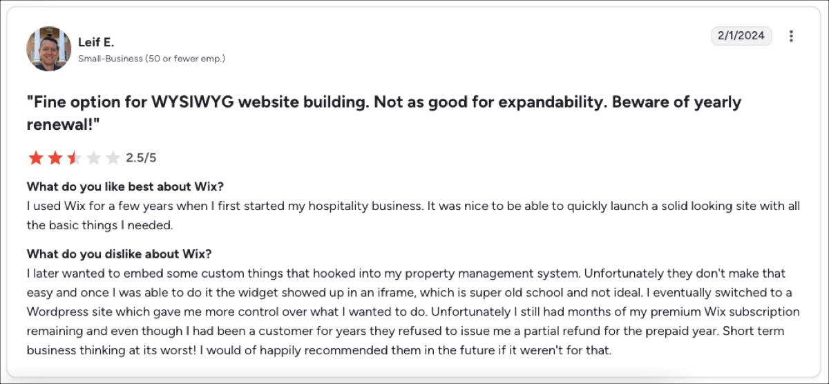 Avalia&ccedil;&atilde;o do Wix - flexibilidade limitada