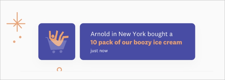 Beispiel f&uuml;r sozialen Nachweis in Echtzeit