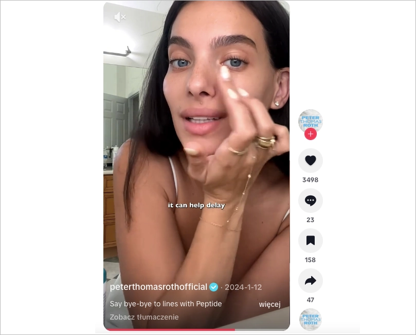 exemple de publicité in-feed tiktok