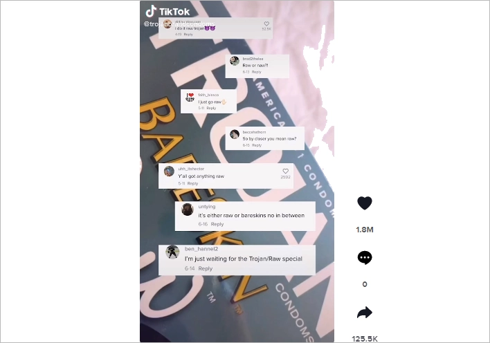 exemple de tiktok in-feed - trojan