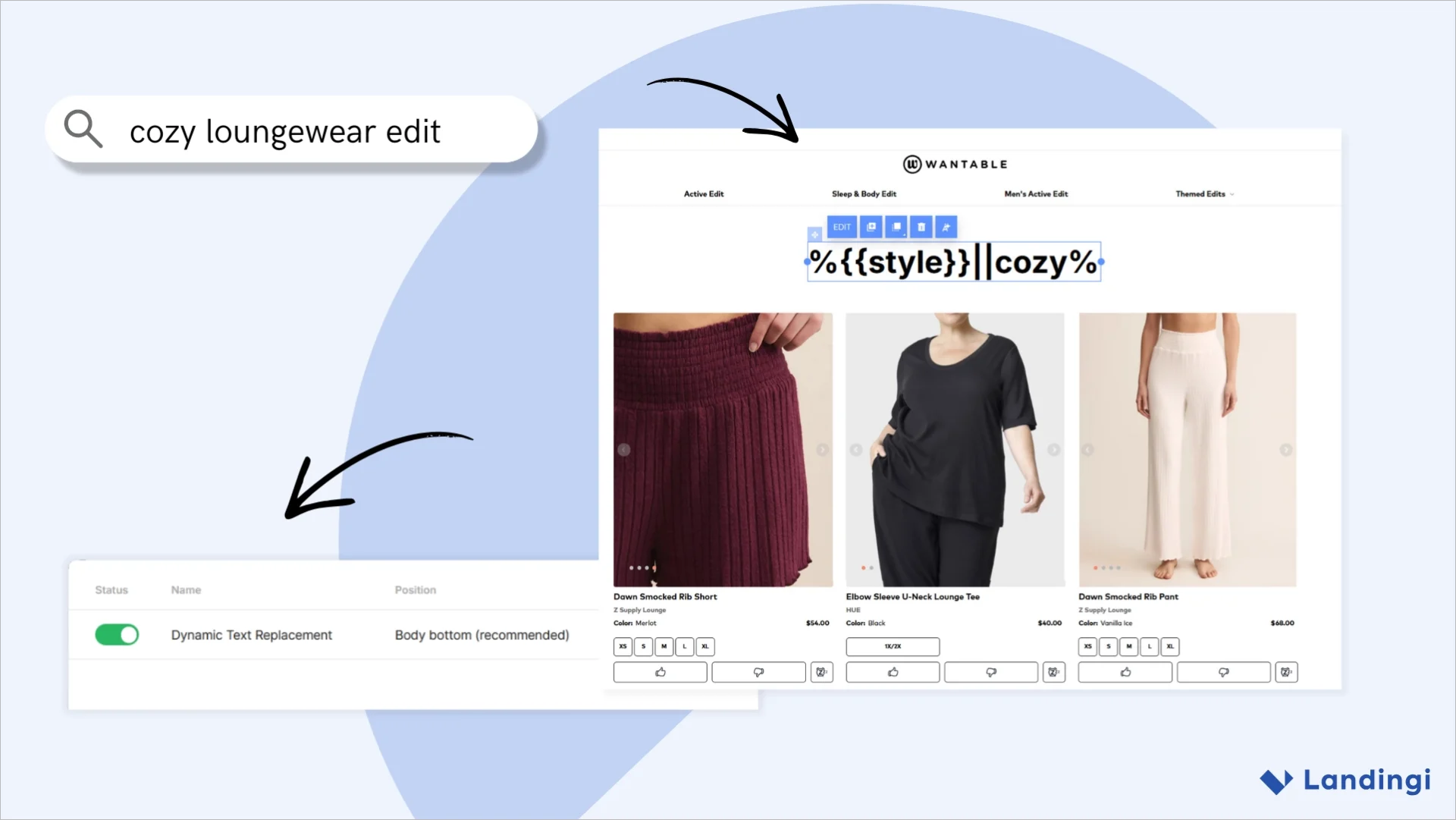 remplacement dynamique de texte