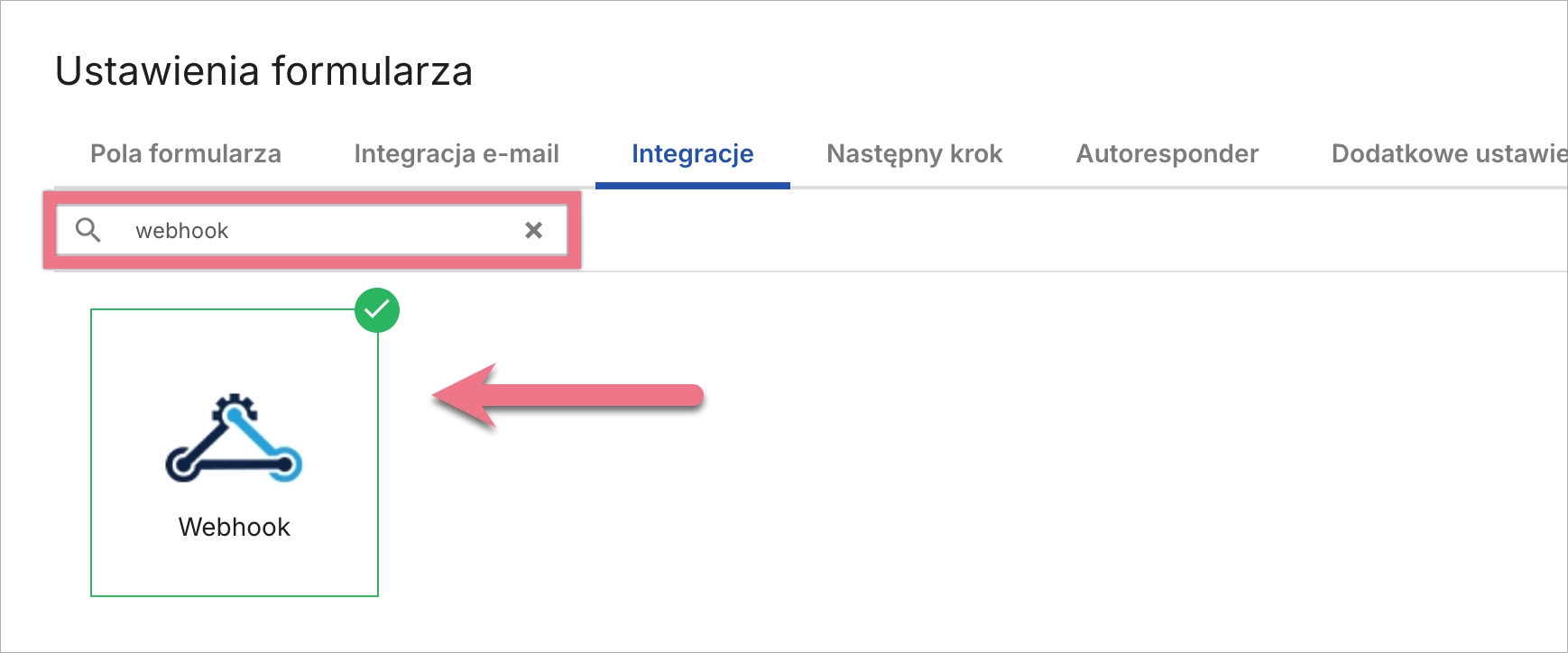 Integracja webhook w Landingi