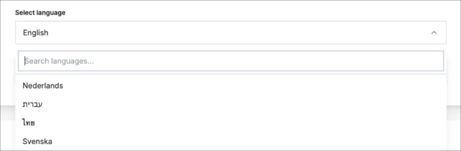 Opcje wyboru języka w darmowym generatorze e-maili sprzedażowych AI
