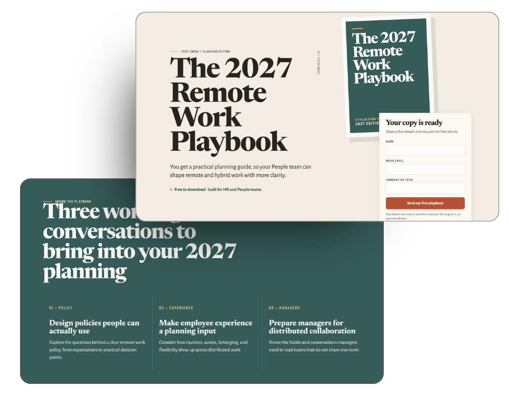 Landing page dla ebooka o pracy zdalnej z formularzem pobierania