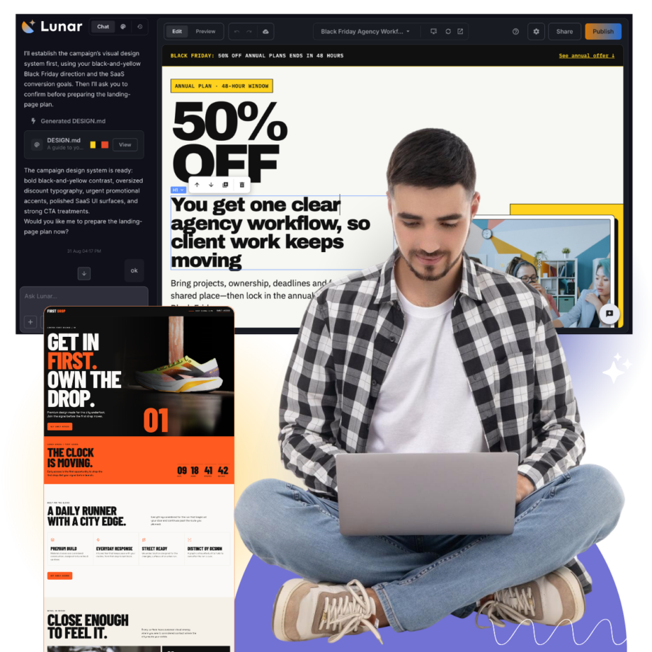Generator landing page’y AI w platformie Landingi