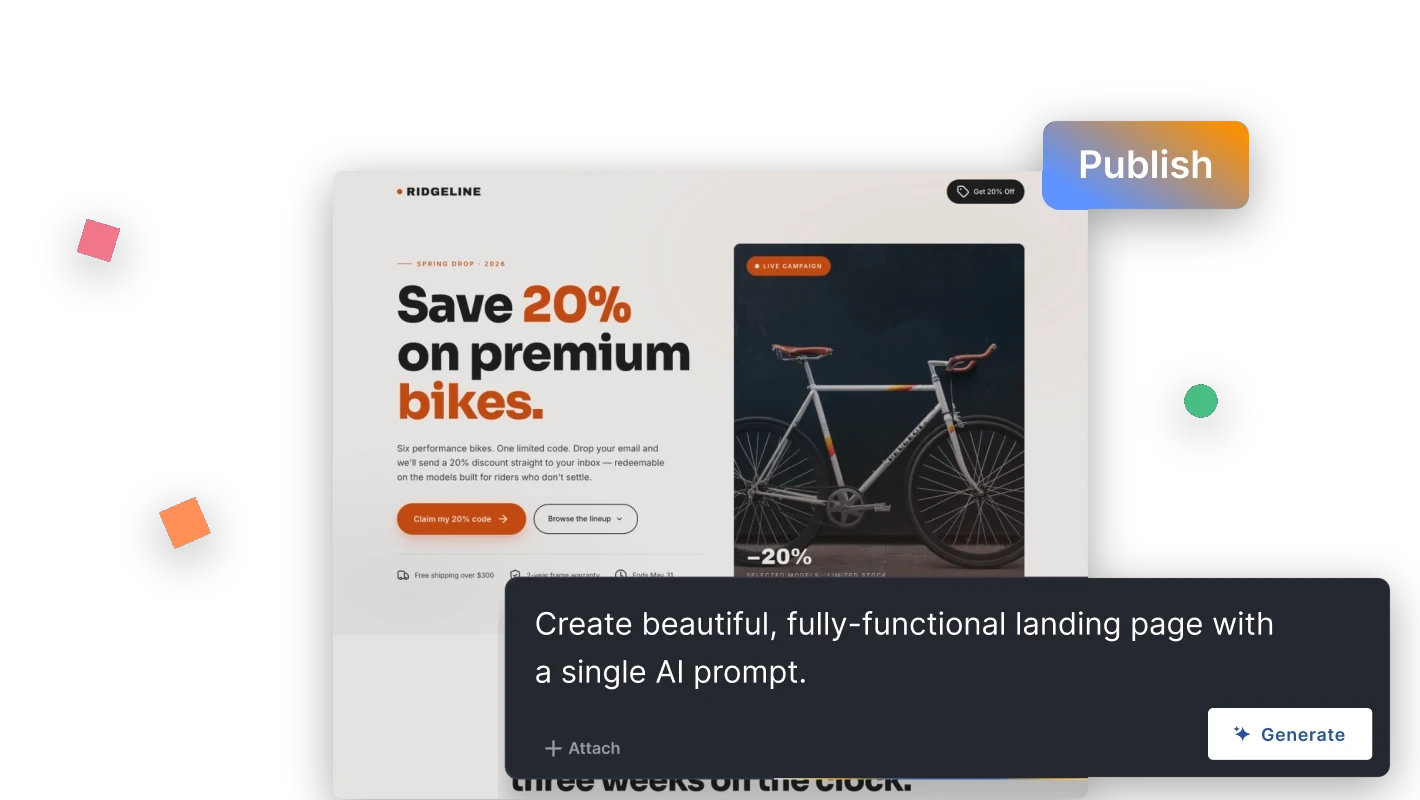 KI Landing Page-Generierung mit Lunar
