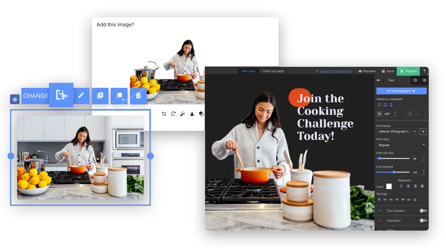 Hintergrundentfernung per KI f&uuml;r Landing Pages