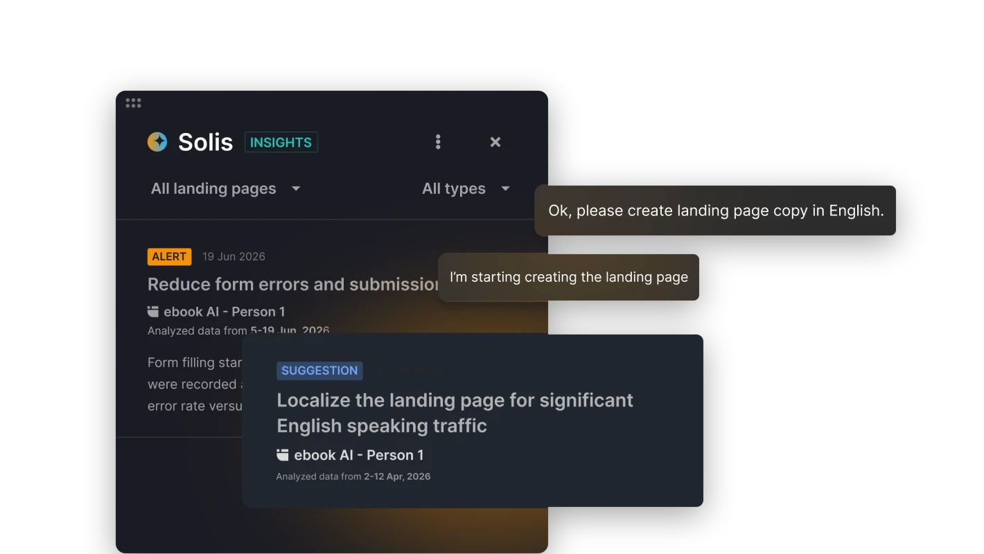 KI-Optimierungstool f&uuml;r Landing Pages Solis